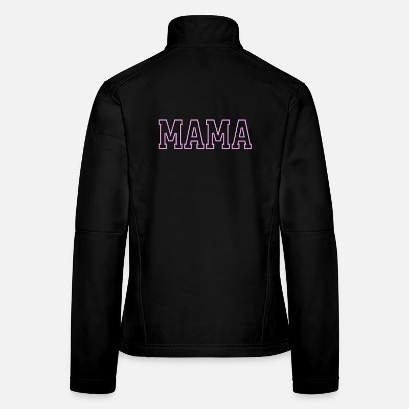 Mom Lettering - Women's Softshell Jacket - black