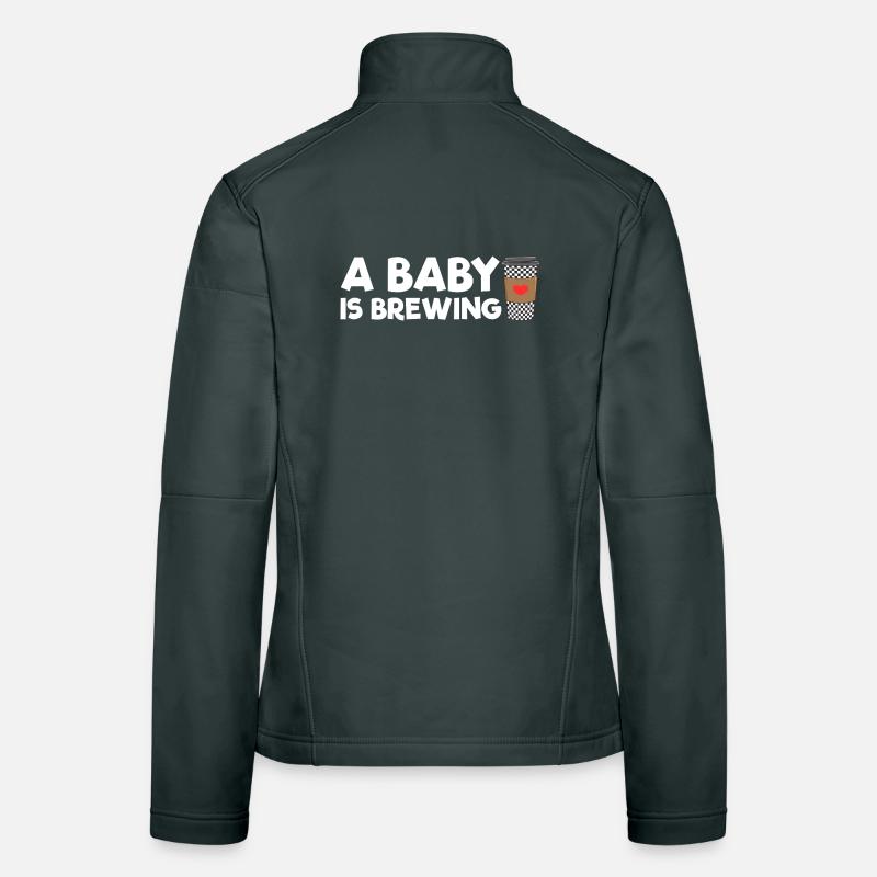 Une future mère dont le bébé prépare du café Veste en tissu softshell Femme