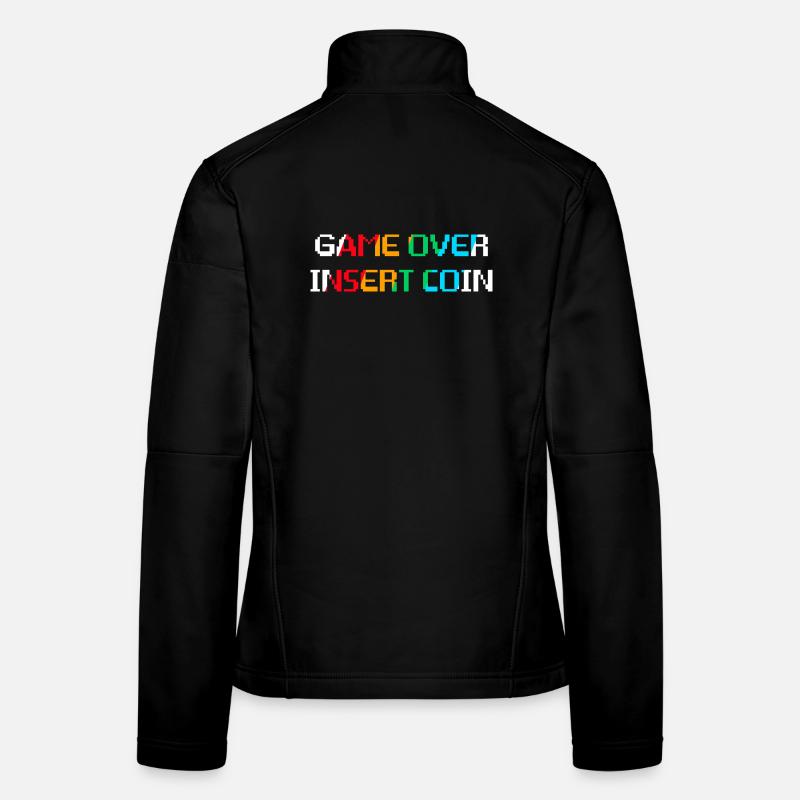 Game Over Insert Coin (foncé) Veste en tissu softshell Femme
