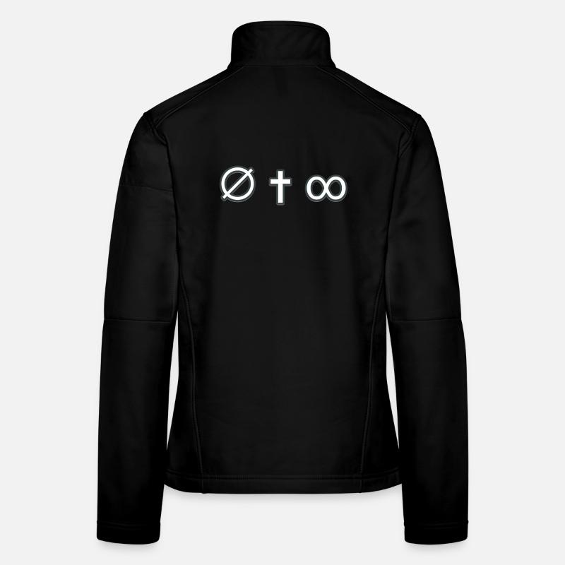 Symbolisches Kreuz Unendlich Design - Frauen Softshelljacke - Schwarz