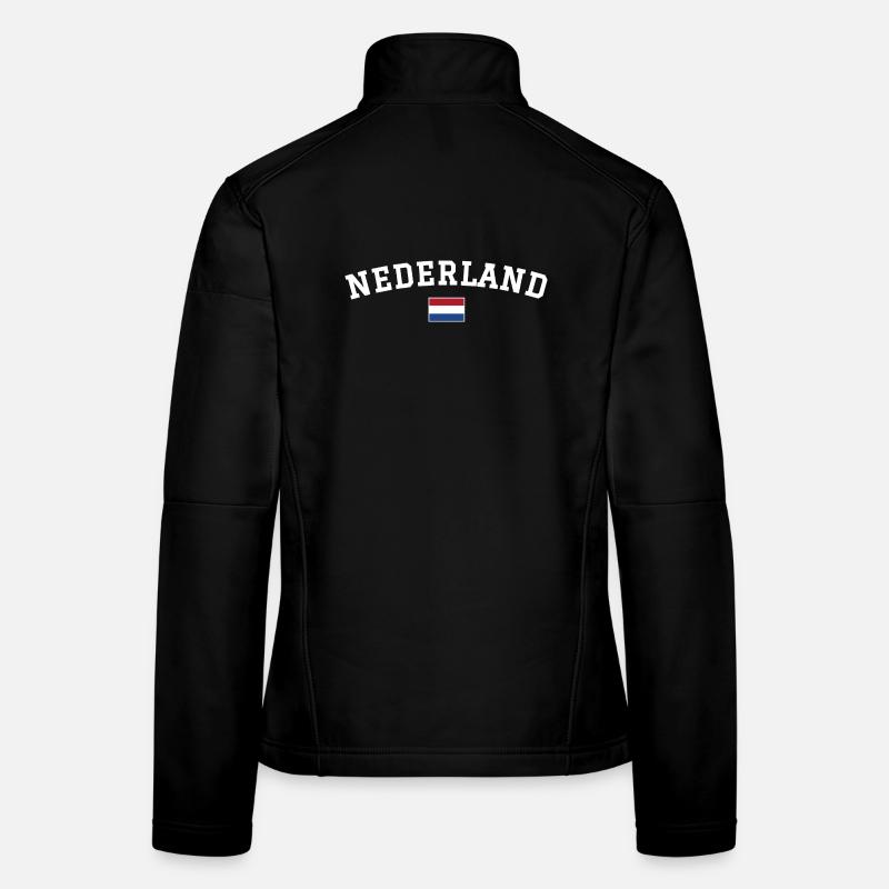 Drapeau des Pays-Bas Blanc Veste en tissu softshell Femme