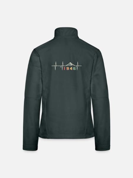 Citation Vintage 80 Ans Octogénaire Fête 1946 - Veste en tissu softshell Femme - noir - Dos