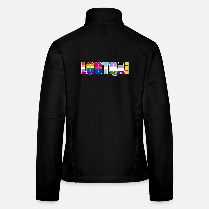 LGBTQIA Rainbow Typography Women's Softshell Jacket