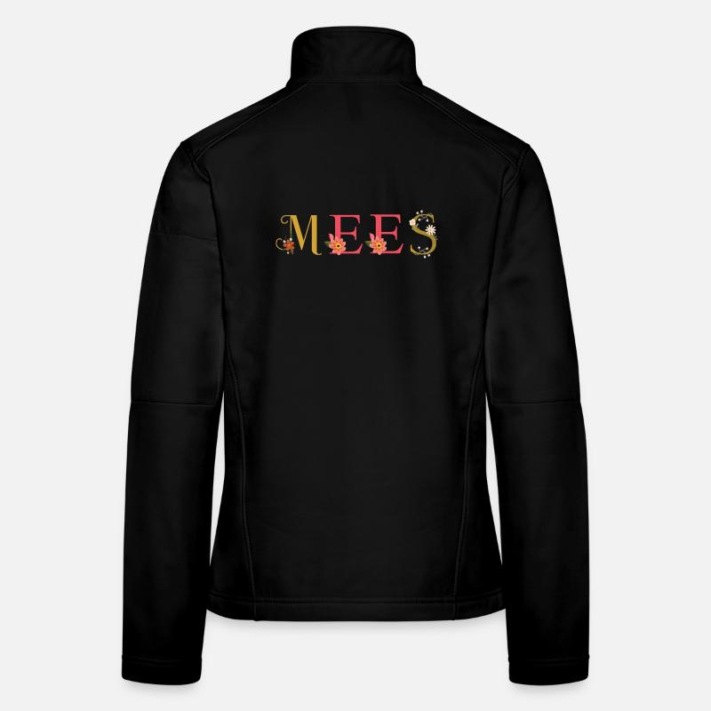MEES Name mit Blumen geschmückt Frauen Softshelljacke