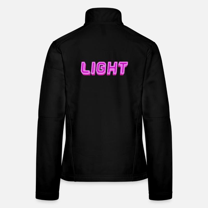 Neon Light Lettering Light - Women's Softshell Jacket - black