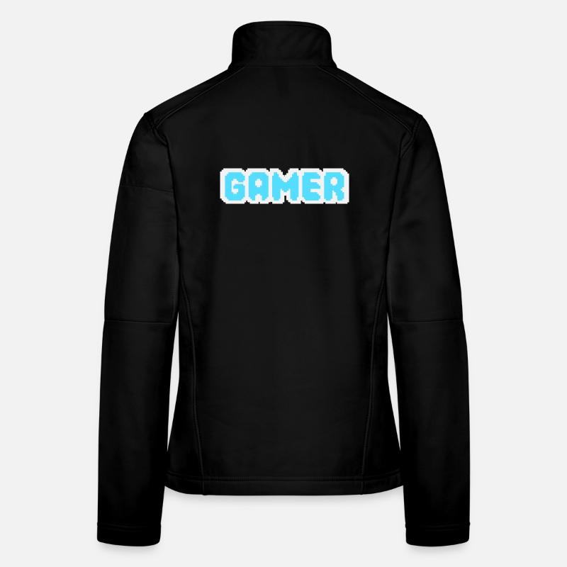 Gamer Pixel Frauen Softshelljacke