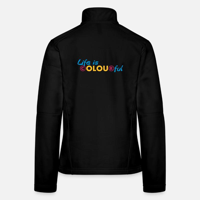 La vie est colorée Veste en tissu softshell Femme