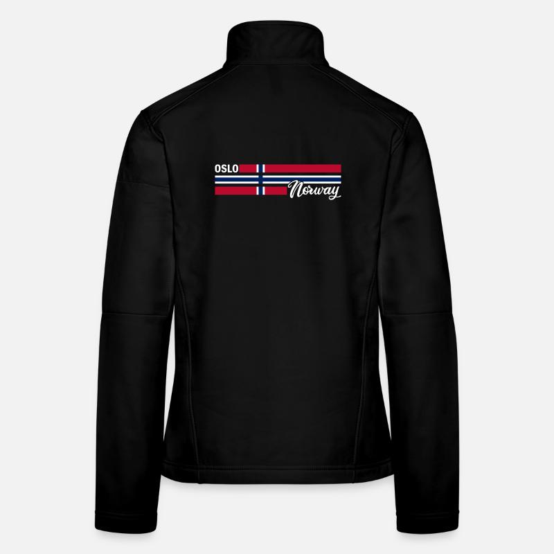 Oslo - Norway Flag - Norge - Norwegen Flagge Frauen Softshelljacke
