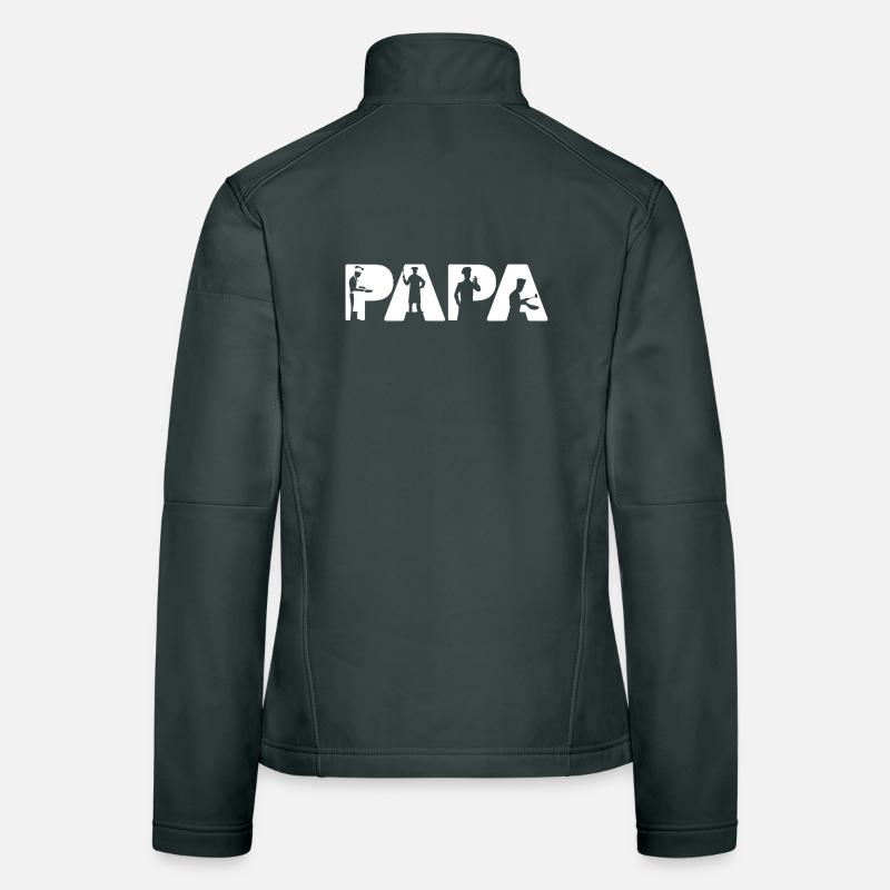 Papa Chef Kitchen King Head Cook Design Women's Softshell Jacket