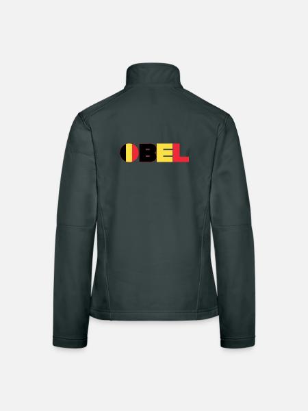 Belgien - Frauen Softshelljacke - Schwarz - Hinten