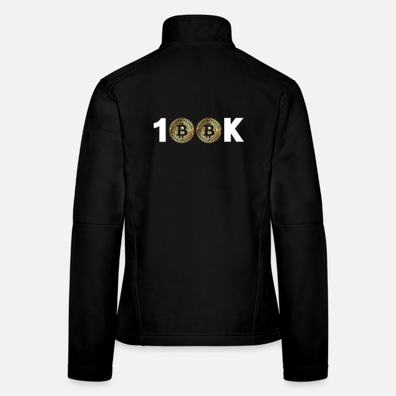 Bitcoin Bitcoin BTC 100k Cryptomonnaie Veste en tissu softshell Femme