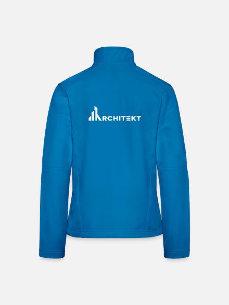 Architekt Linienkunst Shirt - Frauen Softshelljacke - Schwarz - Hinten