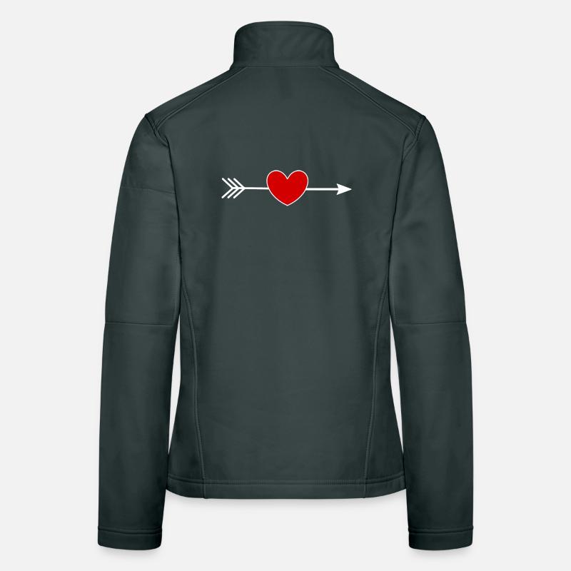 Valentinstag Rotes Herz, Valentinstag Frauen Softshelljacke