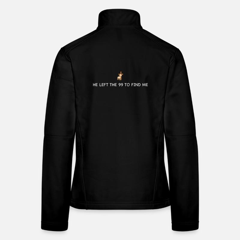 He Left the 99 to Find Me Schäfchen Kreuz Frauen Softshelljacke