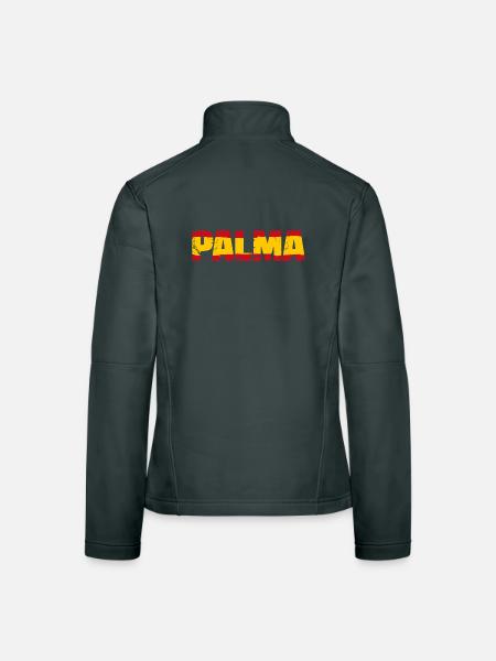 Palma Flag Spain - Women's Softshell Jacket - black - Back