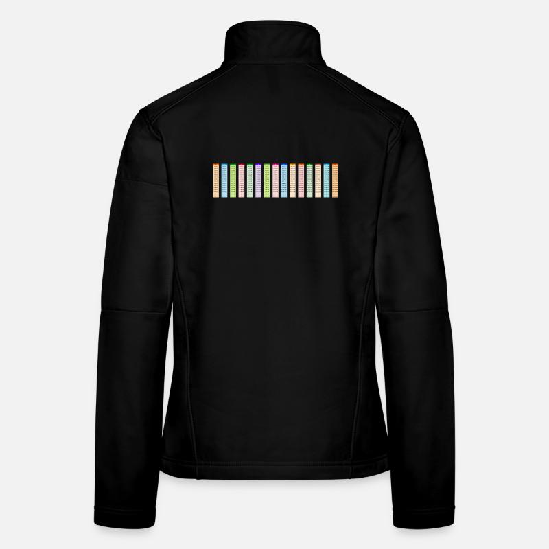 Nummerierte bunte Multiplikationstabelle 15x15 Frauen Softshelljacke