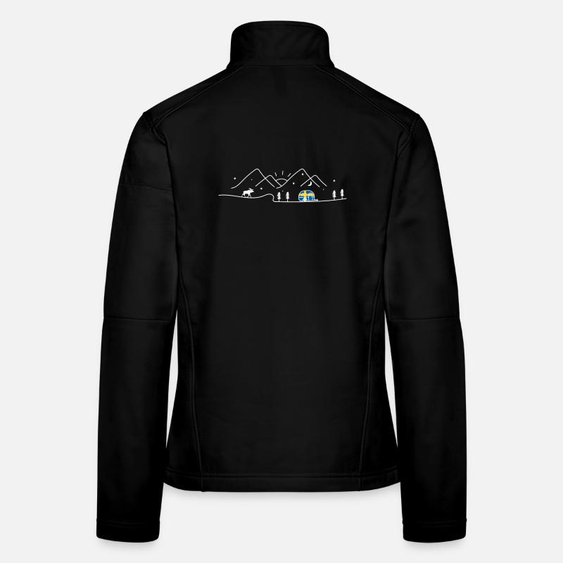 Sweden Camping Caravan Sverige Design Women's Softshell Jacket