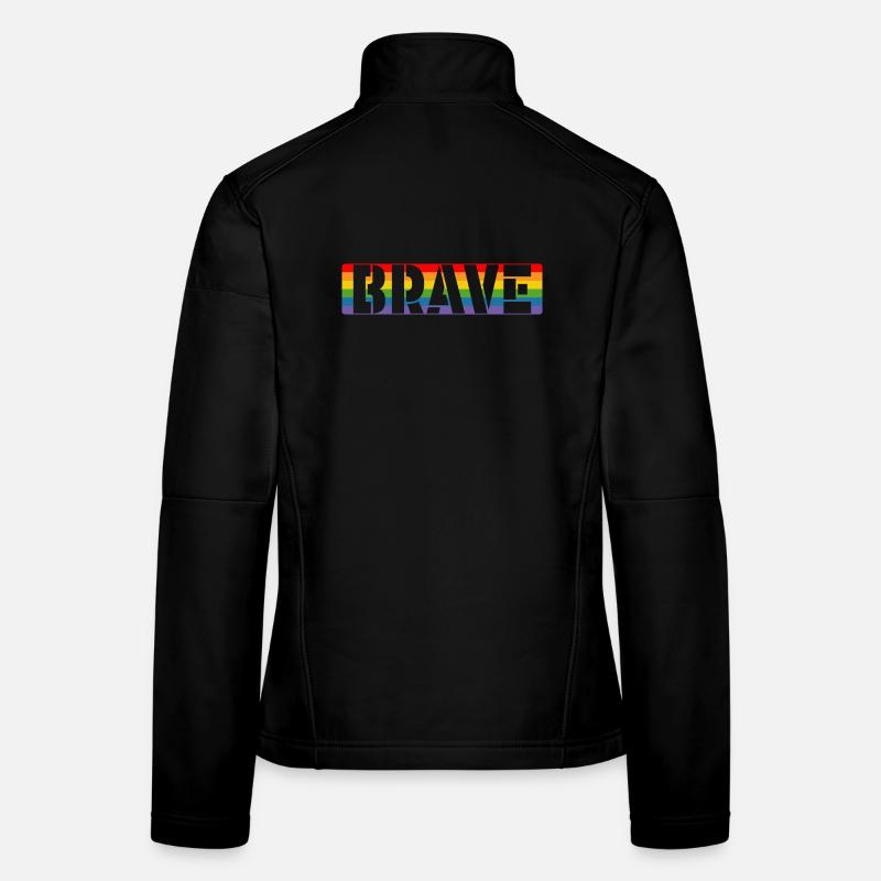 LGBT pride Rainbow Tshirt courageux Veste en tissu softshell Femme