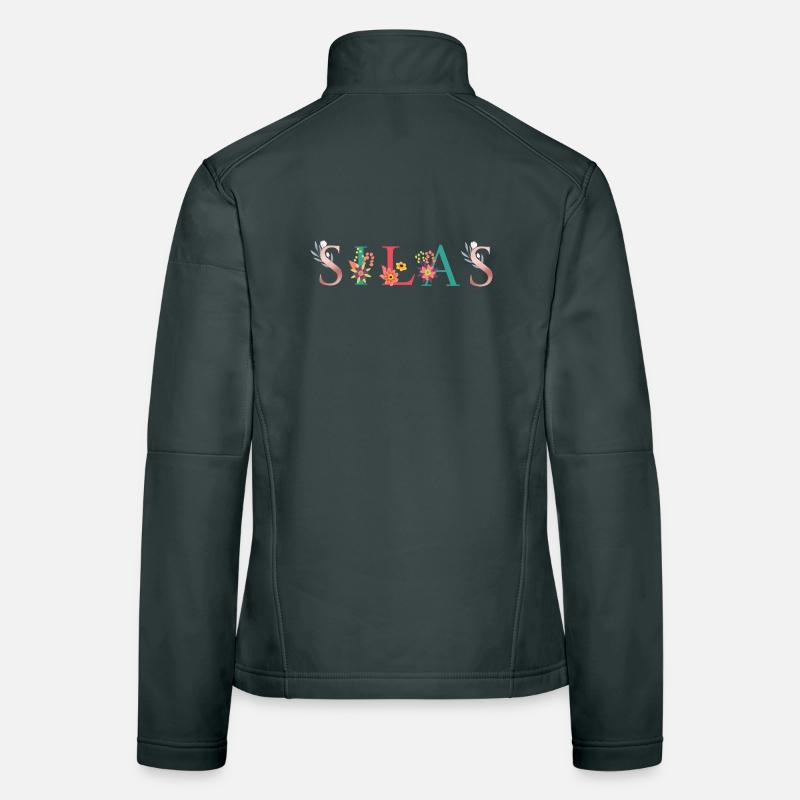 SILAS Name Art avec fleurs brodées Veste en tissu softshell Femme