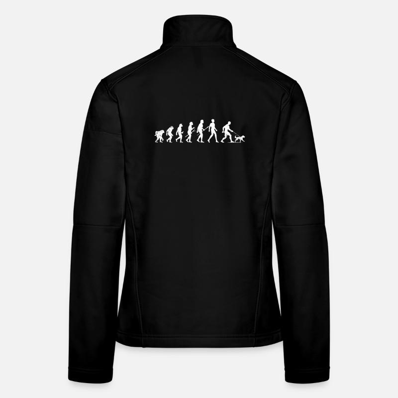 Évolution de l’homme et du chien Veste en tissu softshell Femme