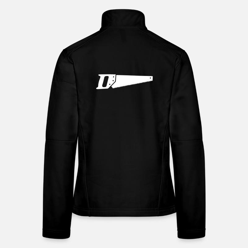Scie à la main Queue de renard Bois propre Veste en tissu softshell Femme