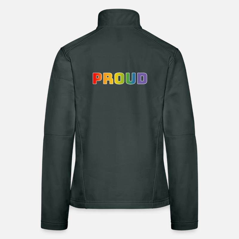 Regenbogen proud weiss Frauen Softshelljacke