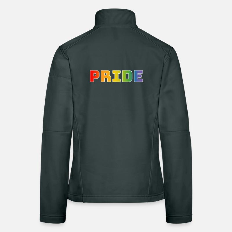 Rainbow pride blanc Veste en tissu softshell Femme