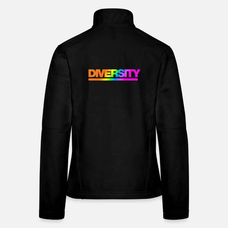 Typo Diversity Rainbow Women's Softshell Jacket