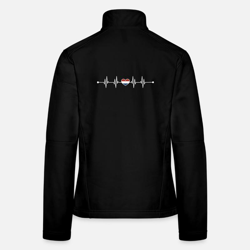 Heartbeat drapeau néerlandais Veste en tissu softshell Femme