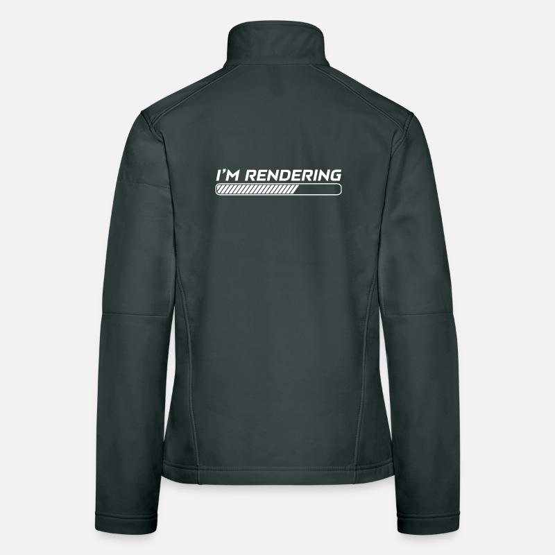 I'm Rendering Video Editor Filmmaker Videographer Women's Softshell Jacket