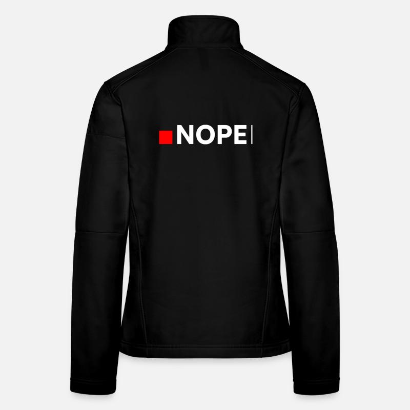 NOPE | Réponse drôle minimaliste Veste en tissu softshell Femme