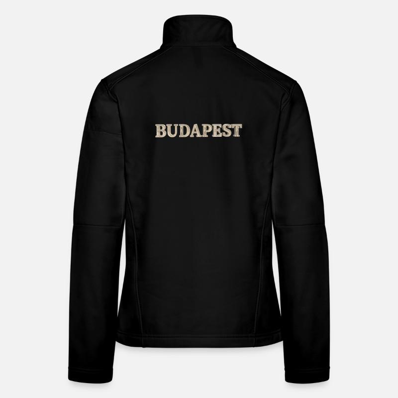 BUDAPEST – Typographie architecturale de la pierre Veste en tissu softshell Femme