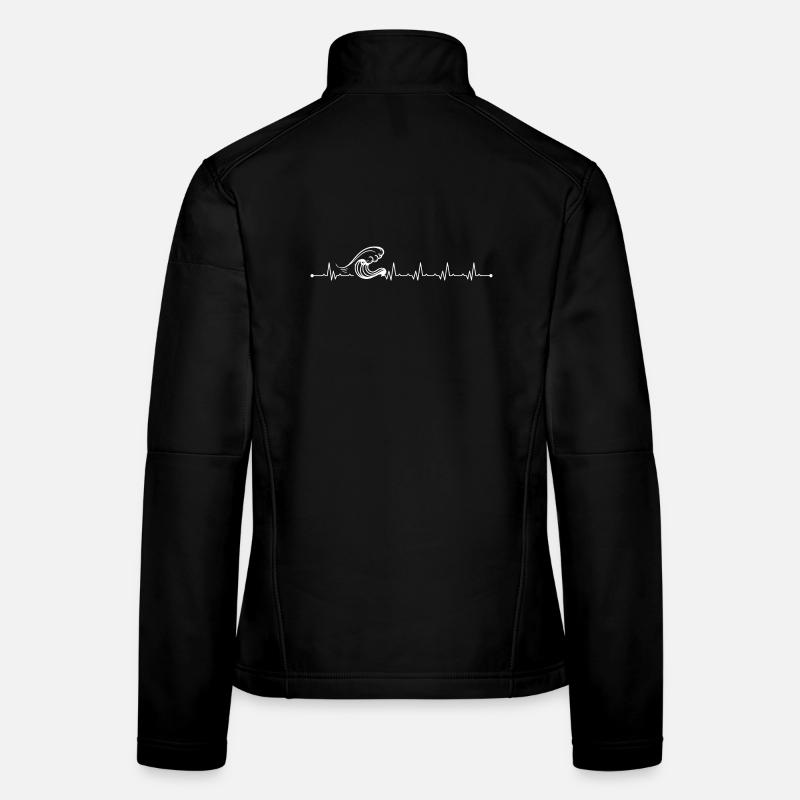 Onde de battement de cœur Veste en tissu softshell Femme