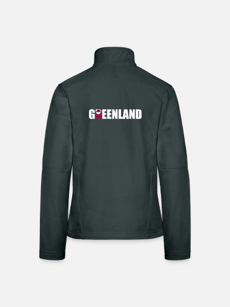 Greenland - Denmark - Danmark - Dänemark - Frauen Softshelljacke - Schwarz - Hinten