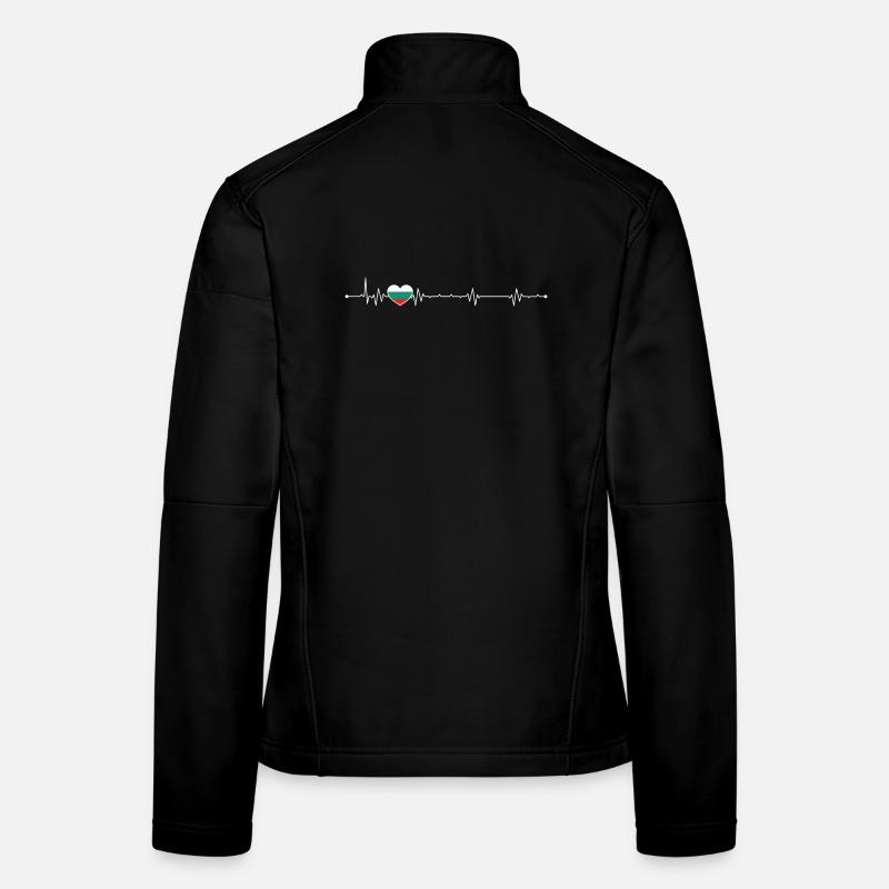 Heartbeat drapeau de la Bulgarie Veste en tissu softshell Femme