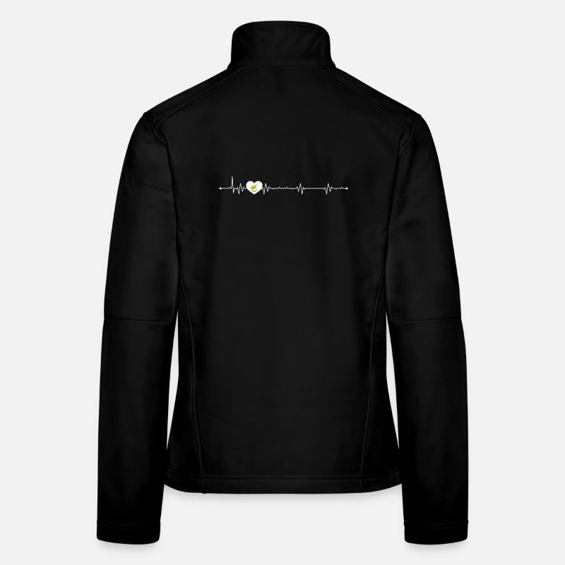 Oiseau dans le cœur de pouls Veste en tissu softshell Femme