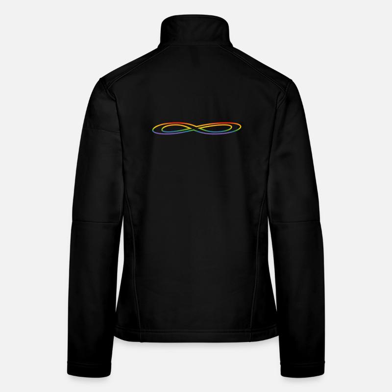 Regenbogen breite Unendlichkeit Frauen Softshelljacke