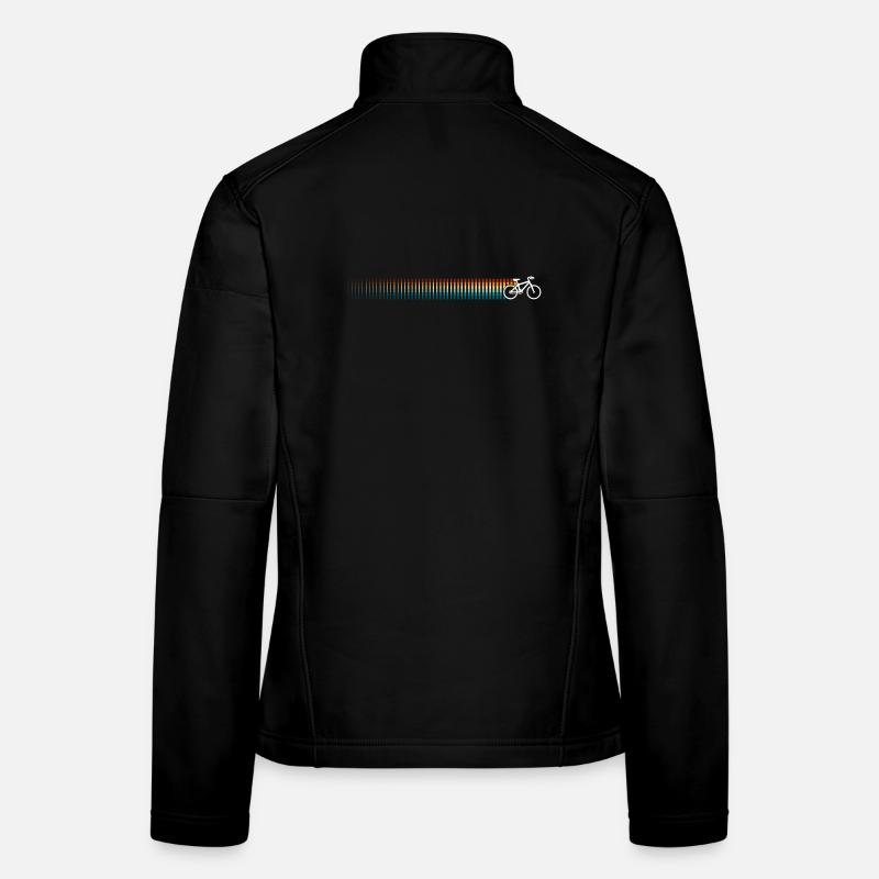Retro Fahrrad Frauen Softshelljacke