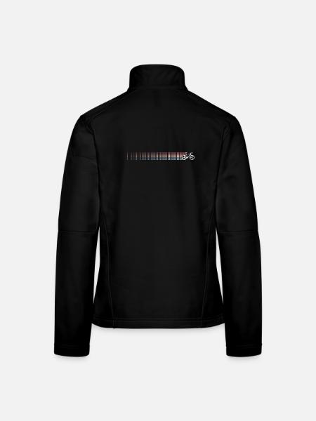 Silhouette de vélo dégradé arc-en-ciel - Veste en tissu softshell Femme - noir - Dos