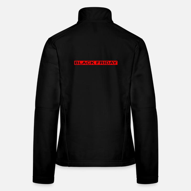 Black Friday red stripe Women's Softshell Jacket