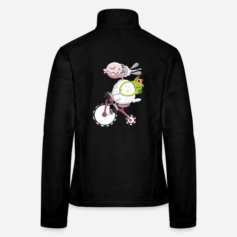 Mouton avec vélo Veste en tissu softshell Femme