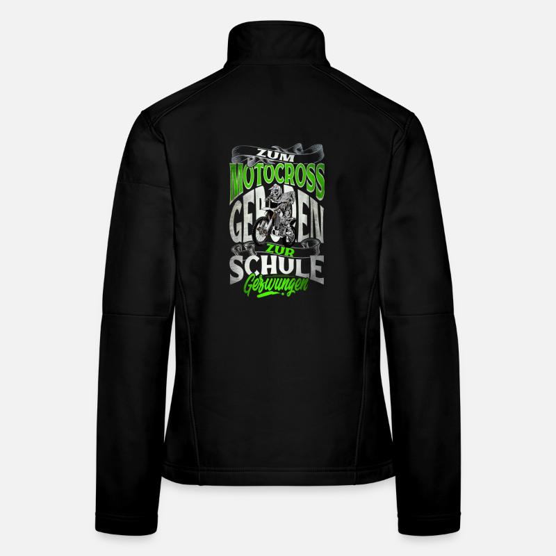Né au motocross forcé à l'école Veste en tissu softshell Femme