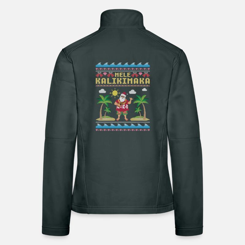 Mele Kalikimaka Santa Frauen Softshelljacke