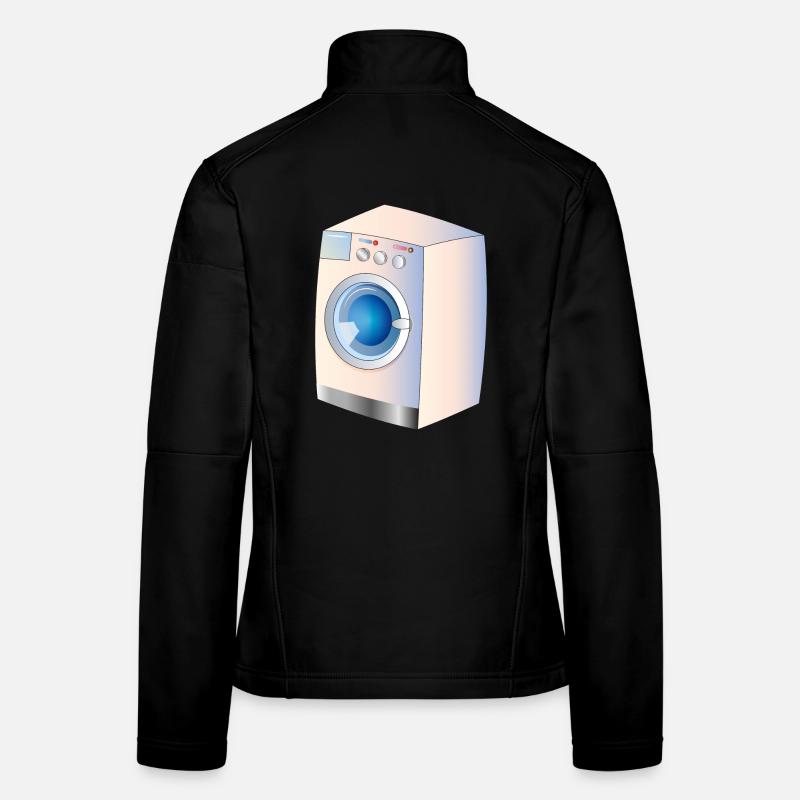 Washing machine in comic style for fresh ideas Women's Softshell Jacket