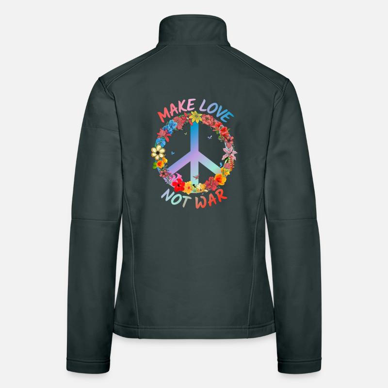 Make Love Not War Women's Softshell Jacket