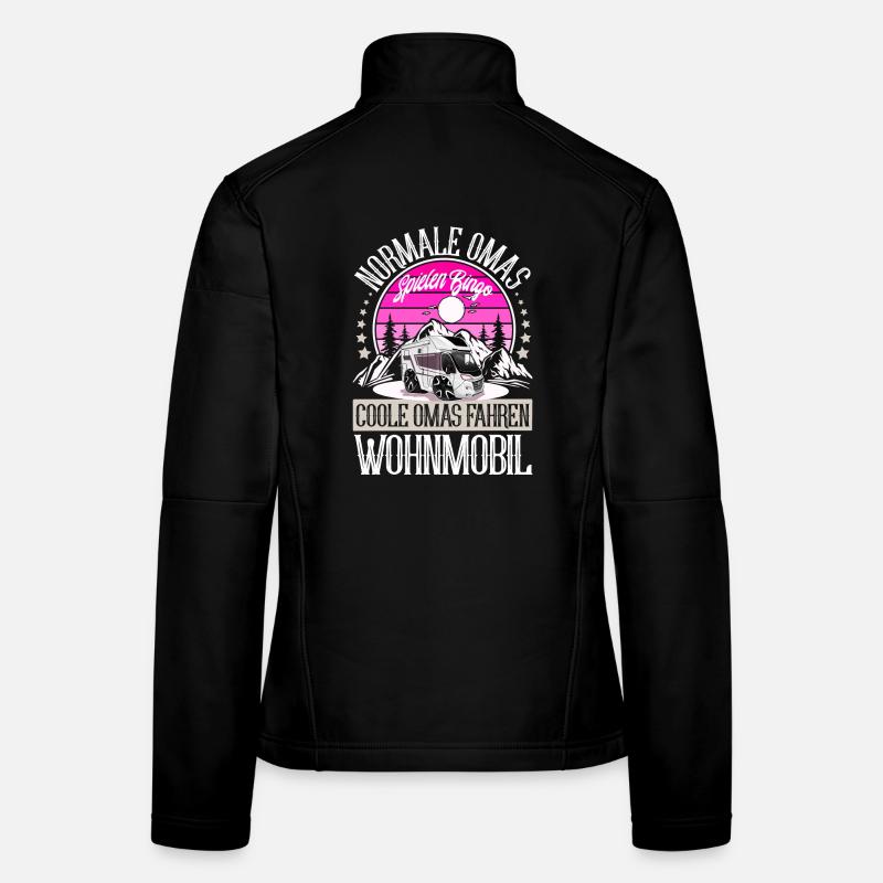 Camping Camper Campen Oma Frauen Softshelljacke