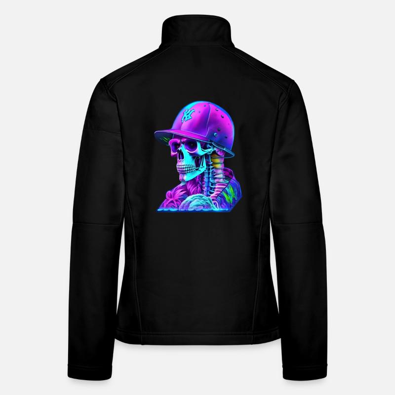 Skelett mit Kappe Frauen Softshelljacke