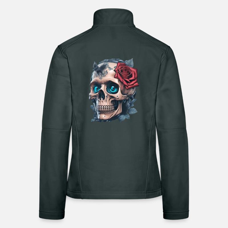 Skull with roses Women's Softshell Jacket