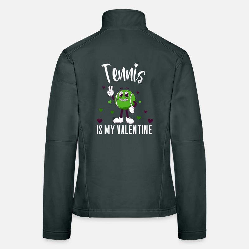 Le tennis est mon drôle de Saint-Valentin Veste en tissu softshell Femme