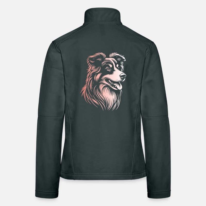 berger australien traits 3 dégradé Veste en tissu softshell Femme